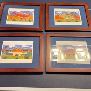 Sophie Harding dinosaur framed prints - 4 different frames, each 16x13”